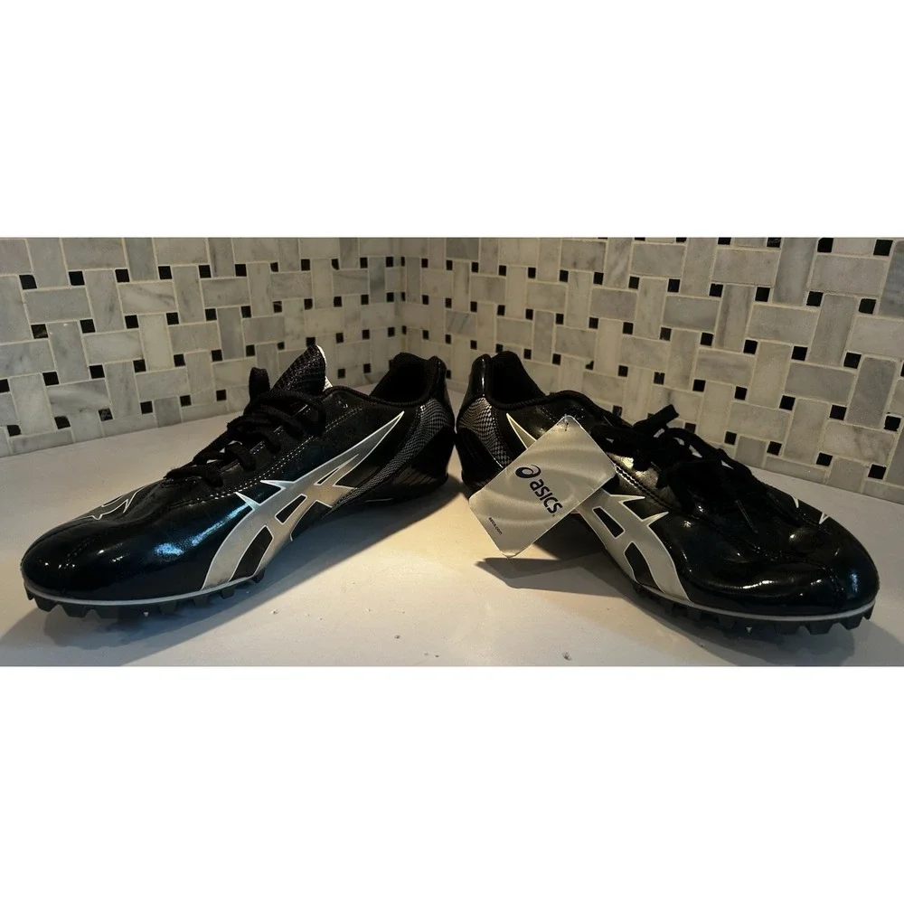 ASICS Hypersprint Track Shoes Spikes Mens 13 Black‎ Sprint/Running **NWT